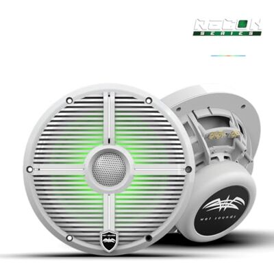 Wet Sounds Recon 8 Altavoces XW-W RGB de 8 Pulgadas, Rejilla Cerrada Blanca, RGB Wet Sounds Recon 8 Altavoces XW-W RGB de 8 Pulgadas, Rejilla Cerrada Blanca, RGB