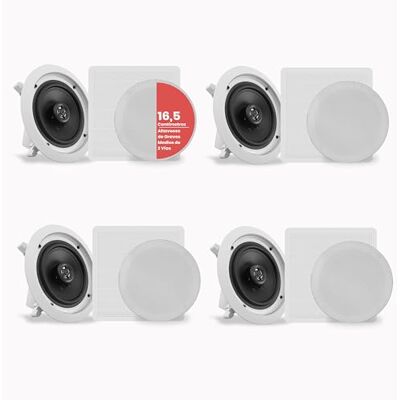 Pyle Altavoces empotrables, Bluetooth,Techo, Pared, 6.5”, 200W, 2 vias, Parrillas Redondas y cuadradas Intercambiables, Estereo Pyle Altavoces empotrables, Bluetooth,Techo, Pared, 6.5”, 200W, 2 vias, Parrillas Redondas y cuadradas Intercambiables, Estereo