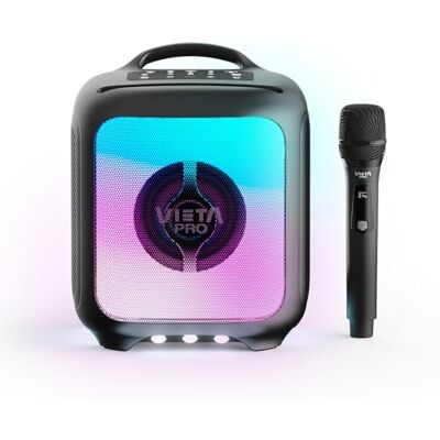 Vieta Party 55 Altavoz Bluetooth Potente 100W con Karaoke, Micrófono Inalámbrico y Luces RGB. Speaker Portátil Grande TWS, Batería 9 h y Puertos USB-C y Micro SD Vieta Party 55 Altavoz Bluetooth Potente 100W con Karaoke, Micrófono Inalámbrico y Luces RGB. Speaker Portátil Grande TWS, Batería 9 h y Puertos USB-C y Micro SD