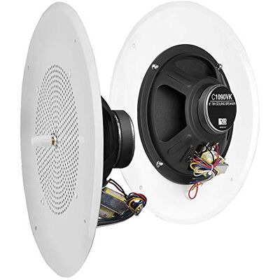 OSD Audio C1090 Altavoz de Techo Transformador de 8 Pulgadas, 70 V, 5 W, 2.5 W, 1.25 W, 0.36 W, .32 W, Control de Volumen Frontal, Parrilla de 12 Pulgadas (Individual, Blanco) OSD Audio C1090 Altavoz de Techo Transformador de 8 Pulgadas, 70 V, 5 W, 2.5 W, 1.25 W, 0.36 W, .32 W, Control de Volumen Frontal, Parrilla de 12 Pulgadas (Individual, Blanco)