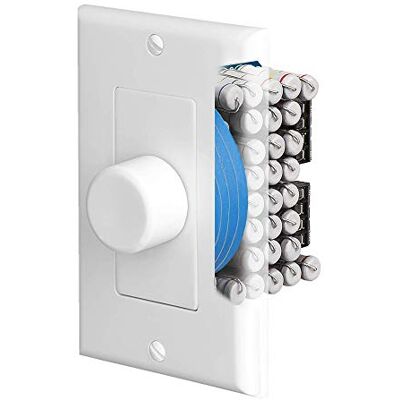 OSD Audio VKR120 Basado en resistencias 150W Perilla giratoria en Pared Altavoz de Cine en casa Control de Volumen Placas Decora conmutables (Blanco, Marfil, Almendra) OSD Audio VKR120 Basado en resistencias 150W Perilla giratoria en Pared Altavoz de Cine en casa Control de Volumen Placas Decora conmutables (Blanco, Marfil, Almendra)