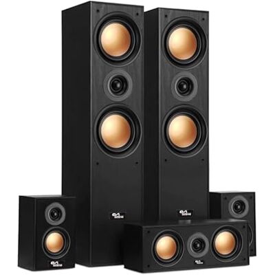 Evidence Acoustics Conjunto HiFi/Home-Cinéma EA950-BK 5 altavoces de 850 W Bass Reflex Altavoces con acabado de cobre Evidence Acoustics Conjunto HiFi/Home-Cinéma EA950-BK 5 altavoces de 850 W Bass Reflex Altavoces con acabado de cobre