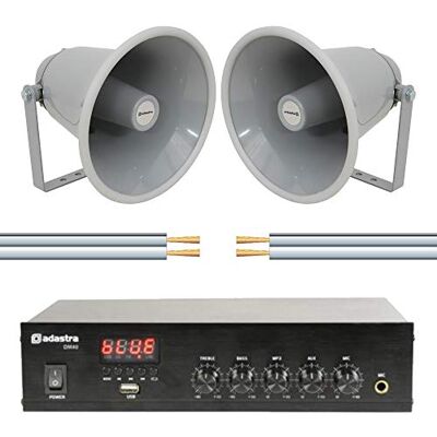 Adastra Fondo 40W Sistema de altavoces PA IP33 Sistema de sonido Bluetooth USB Adastra Fondo 40W Sistema de altavoces PA IP33 Sistema de sonido Bluetooth USB