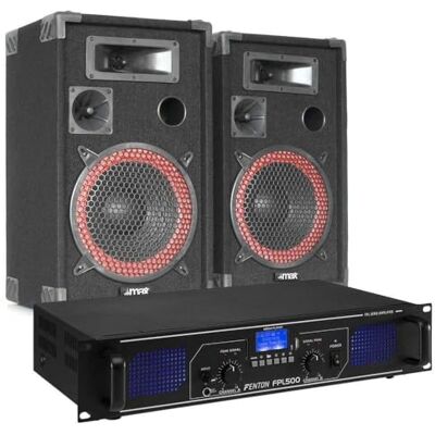Fenton FPL500 Altavoz pasivo PA 8" 500W para DJ móviles Color Negro Fenton FPL500 Altavoz pasivo PA 8" 500W para DJ móviles Color Negro