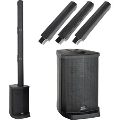 McGrey E-208LA Altavoces de Columna Activa Line Array Slim Line Sistema PA 100 vatios Subwoofer de 8" 4 Altavoces Full Range de 2,5" Reproductor Multimedia USB/SD/Bluetooth Negro McGrey E-208LA Altavoces de Columna Activa Line Array Slim Line Sistema PA 100 vatios Subwoofer de 8" 4 Altavoces Full Range de 2,5" Reproductor Multimedia USB/SD/Bluetooth Negro