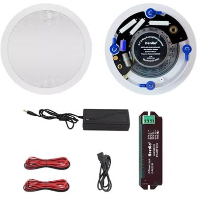 Herdio 6,5 Pulgadas, 320w, 2 vías, montado en la Pared, Adecuado para baño doméstico, Cocina, Oficina, con Altavoces estéreo de Gama Completa, Compatible con Bluetooth Herdio 6,5 Pulgadas, 320w, 2 vías, montado en la Pared, Adecuado para baño doméstico, Cocina, Oficina, con Altavoces estéreo de Gama Completa, Compatible con Bluetooth