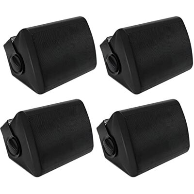 Herdio 5.25 Pulgadas de Altavoces pasivos al Aire Libre de Altavoz de Montaje de Pared de 600 vatios con Agua de Agua para el Porche de Patio al Aire Libre (4 Altavoces Negros) Herdio 5.25 Pulgadas de Altavoces pasivos al Aire Libre de Altavoz de Montaje de Pared de 600 vatios con Agua de Agua para el Porche de Patio al Aire Libre (4 Altavoces Negros)