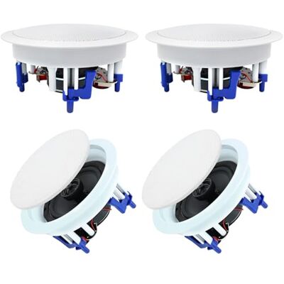 Herdio 5.25 "Sistema de Altavoces de Techo de succión Interior, Cocina, Dormitorio, baño, Bluetooth Compatible (4 Altavoces) Herdio 5.25 "Sistema de Altavoces de Techo de succión Interior, Cocina, Dormitorio, baño, Bluetooth Compatible (4 Altavoces)