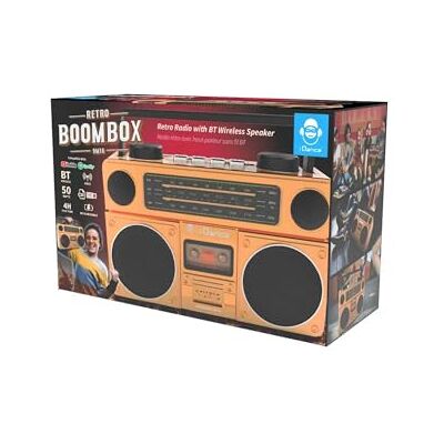 Cefa Toys Retro Boombox 9M16 Altavoz Portátil Bluetooth con Radio FM, USB, Tarjeta TF y Entrada AUX, Diseño Vintage Recargable con Asa de Transporte Cefa Toys Retro Boombox 9M16 Altavoz Portátil Bluetooth con Radio FM, USB, Tarjeta TF y Entrada AUX, Diseño Vintage Recargable con Asa de Transporte