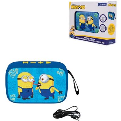 LEXIBOOK , Minions, Altavoz Bluetooth Portátil USB-C, Amarillo, Altavoz inalámbrico con TWS, USB, micro SD, reproducción de música y micrófono manos libres. LEXIBOOK , Minions, Altavoz Bluetooth Portátil USB-C, Amarillo, Altavoz inalámbrico con TWS, USB, micro SD, reproducción de música y micrófono manos libres.