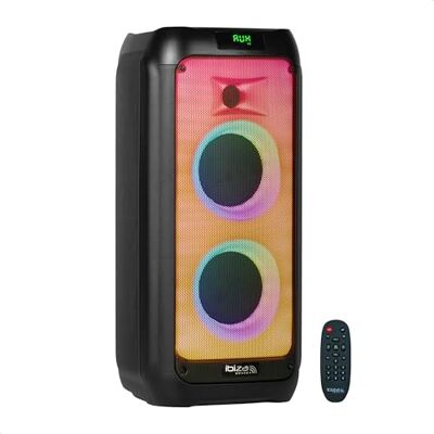 Ibiza WAVE6 Altavoz a Pilas de 250W/2x5.25" con Bluetooth, USB y microSD Efecto LED Wave y conexión inalámbrica TWS Negro Ibiza WAVE6 Altavoz a Pilas de 250W/2x5.25" con Bluetooth, USB y microSD Efecto LED Wave y conexión inalámbrica TWS Negro