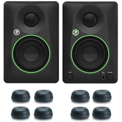 MACKIE CR3.5BT Monitores activos de estudio de 2 vías, altavoz Bluetooth con pies keepdrum MACKIE CR3.5BT Monitores activos de estudio de 2 vías, altavoz Bluetooth con pies keepdrum