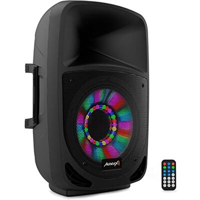 Audibax Vegas 12 Altavoz Profesional Bluetooth de 12" Potencia de 250W Altavoz Amplificado Conexión USB/SD Mando a Distacia Incluido Altavoz con Bluetooth Motor de 1" Iluminación LED Audibax Vegas 12 Altavoz Profesional Bluetooth de 12" Potencia de 250W Altavoz Amplificado Conexión USB/SD Mando a Distacia Incluido Altavoz con Bluetooth Motor de 1" Iluminación LED