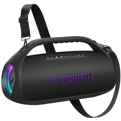 Tronsmart Bang 2 Altavoz Bluetooth Potente 90W, 26H Batería, Altavoz Grande Autoamplificado HiFi Portátil, IPX6, EQ, Speaker Parlante con Bocina y Luces RGB, para IR de Camping, a la Playa o al Campo Tronsmart Bang 2 Altavoz Bluetooth Potente 90W, 26H Batería, Altavoz Grande Autoamplificado HiFi Portátil, IPX6, EQ, Speaker Parlante con Bocina y Luces RGB, para IR de Camping, a la Playa o al Campo
