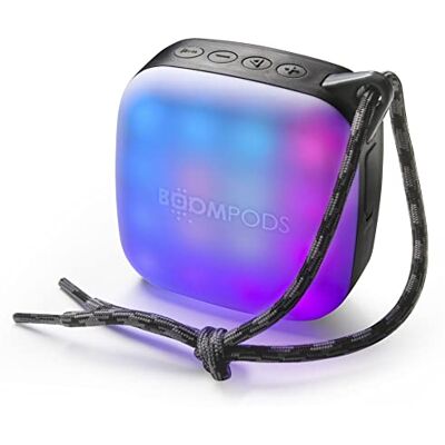 Boompods Rhythm Party Speaker – Mini Altavoz inalámbrico Bluetooth portátil sostenible con Luces – Hecho de plásticos encuadernados en el océano – IPX7 Impermeable, 5 Horas de reproducción, Altavoces Boompods Rhythm Party Speaker – Mini Altavoz inalámbrico Bluetooth portátil sostenible con Luces – Hecho de plásticos encuadernados en el océano – IPX7 Impermeable, 5 Horas de reproducción, Altavoces