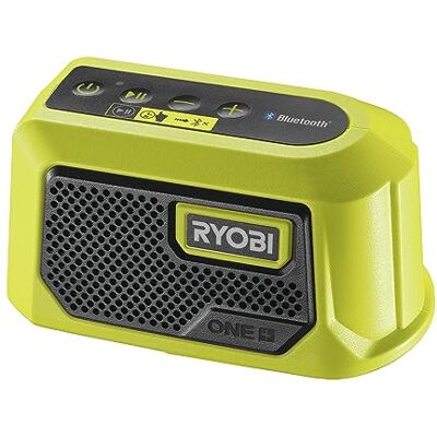 Ryobi Pequeño Altavoz Portátil Bluetooth Compacto 18V One+ hasta 20 Horas de Reproducción con 1 Batería de 2,5 Ah Alcance del Bluetooth 25m Se Vende sin Batería ni Cargador Ryobi Pequeño Altavoz Portátil Bluetooth Compacto 18V One+ hasta 20 Horas de Reproducción con 1 Batería de 2,5 Ah Alcance del Bluetooth 25m Se Vende sin Batería ni Cargador