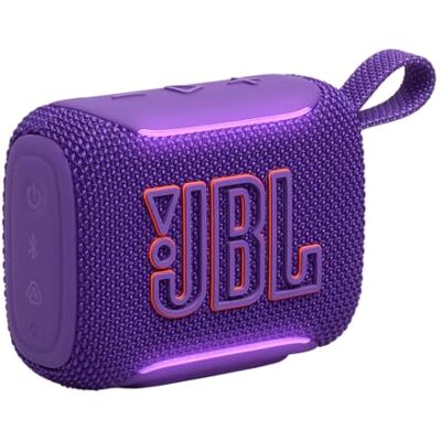 JBL Go 5, Altavoz Ultraportátil Bluetooth, Resistente al Agua, Morado JBL Go 5, Altavoz Ultraportátil Bluetooth, Resistente al Agua, Morado
