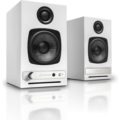 Audioengine HD3 60W Enceintes de Bureau alimentées Sans Fil DAC 24 bits USB et amplificateur analogique intégrés aptX HD Bluetooth, entrées USB, RCA et 3, 5 mm Cbles Inclus (Blanc) Audioengine HD3 60W Enceintes de Bureau alimentées Sans Fil DAC 24 bits USB et amplificateur analogique intégrés aptX HD Bluetooth, entrées USB, RCA et 3, 5 mm Cbles Inclus (Blanc)