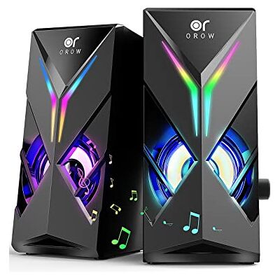 OR O R O W OROW Altavoces PC Gaming 2.0 con RGB, 10W Computer Speaker,Alimentación USB, Jack 3,5 mm, Altavoz Estéreo, Sistema de Altavoces para Ordenador, Portátil(S201) (Altavoz para Ordenador) OR O R O W OROW Altavoces PC Gaming 2.0 con RGB, 10W Computer Speaker,Alimentación USB, Jack 3,5 mm, Altavoz Estéreo, Sistema de Altavoces para Ordenador, Portátil(S201) (Altavoz para Ordenador)