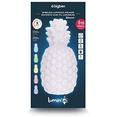 Bigben Sound BTLSPINEAPPLE Altavoz luminoso con forma de piña (Bluetooth, LED colores, USB, mando a distancia) multicolor Bigben Sound BTLSPINEAPPLE Altavoz luminoso con forma de piña (Bluetooth, LED colores, USB, mando a distancia) multicolor