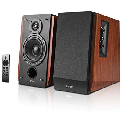 Edifier Powered Bluetooth 5.0 Wireless Bookshelf Speakers 66 Watts (Brown) Edifier Powered Bluetooth 5.0 Wireless Bookshelf Speakers 66 Watts (Brown)