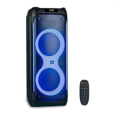 Ibiza COLUMBA1200 Altavoz, Potente bafle de 2x10/25cm con batería Recargable Bluetooth, Micro-SD, USB, Aux, 2 Mic IN, 1 GT IN TWS LED Multicolor Infinito Asa y Ruedas Ibiza COLUMBA1200 Altavoz, Potente bafle de 2x10/25cm con batería Recargable Bluetooth, Micro-SD, USB, Aux, 2 Mic IN, 1 GT IN TWS LED Multicolor Infinito Asa y Ruedas