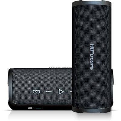 HiFuture Ripple Altavoz Bluetooth portátil de 30 W, Color Negro, IPX7 Impermeable, 12 Horas de reproducción, emparejamiento TWS, Aumento de Graves, Carga USB-C, diseño Resistente HiFuture Ripple Altavoz Bluetooth portátil de 30 W, Color Negro, IPX7 Impermeable, 12 Horas de reproducción, emparejamiento TWS, Aumento de Graves, Carga USB-C, diseño Resistente