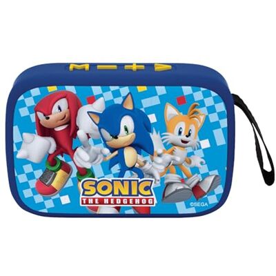 LEXIBOOK , Sega Sonic The Hedgehog, Altavoz Bluetooth portátil, inalámbrico, USB-C, Tarjeta SD/TF, batería Recargable, Azul, BT018SN LEXIBOOK , Sega Sonic The Hedgehog, Altavoz Bluetooth portátil, inalámbrico, USB-C, Tarjeta SD/TF, batería Recargable, Azul, BT018SN