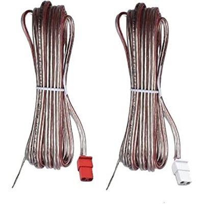 Generic Cables de altavoz 2x 3 Meter Speaker Cables Sound Wires Cords Red Gray With Connectors Compatible With Sony Home Audio System Generic Cables de altavoz 2x 3 Meter Speaker Cables Sound Wires Cords Red Gray With Connectors Compatible With Sony Home Audio System