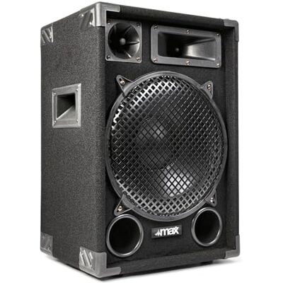 MAX 12 Altavoz pasivo PA 12" para Eventos al Aire Libre Color Negro MAX 12 Altavoz pasivo PA 12" para Eventos al Aire Libre Color Negro