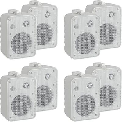 McGrey One Control WH MKIII Altavoces Set 4X (8 Piezas) Blanco, Woofer 4 McGrey One Control WH MKIII Altavoces Set 4X (8 Piezas) Blanco, Woofer 4