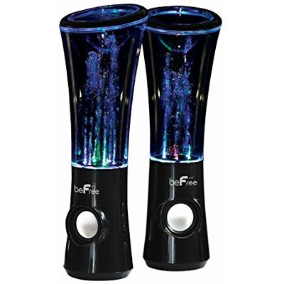 BEFREE SOUND Altavoces de computadora Bluetooth con LED Que cambian de Color y Agua Bailando, Negro, BFS-Agua Bailando BEFREE SOUND Altavoces de computadora Bluetooth con LED Que cambian de Color y Agua Bailando, Negro, BFS-Agua Bailando