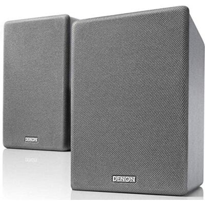 Denon Altavoces SCN10, altavoces HiFi bidireccionales para sistema de sonido de TV, 2 x 65 W, compatible con receptores y amplificadores, diseño elegante, color gris Denon Altavoces SCN10, altavoces HiFi bidireccionales para sistema de sonido de TV, 2 x 65 W, compatible con receptores y amplificadores, diseño elegante, color gris