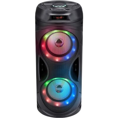 Edco Eindhoven B.V. Altavoz Bluetooth portátil de 10 W – LED RGB – Radio USB SD AUX TWS Edco Eindhoven B.V. Altavoz Bluetooth portátil de 10 W – LED RGB – Radio USB SD AUX TWS