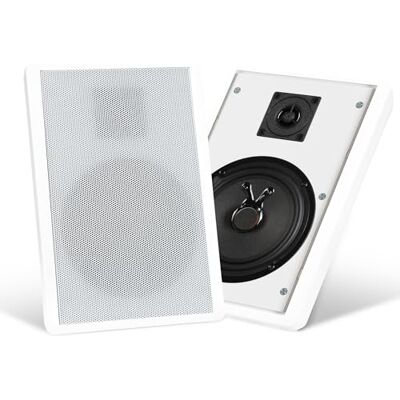 Pronomic FLS-540 WH Par de Altavoces de Pared Flatpanel Blanco, 9x6 mm y 24 Altavoces HiFi de panel de 2 vías, Sonido equilibrado, Capacidad: 25/50 vatios (RMS/Peak) por altavoz, Impedancia: 8 ohmios Pronomic FLS-540 WH Par de Altavoces de Pared Flatpanel Blanco, 9x6 mm y 24 Altavoces HiFi de panel de 2 vías, Sonido equilibrado, Capacidad: 25/50 vatios (RMS/Peak) por altavoz, Impedancia: 8 ohmios