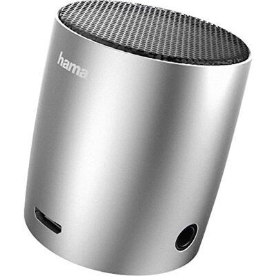 Hama Mini Drum Mono portable speaker 3W Plata Altavoces portátiles (1.0 canales, 3 W, 180 20000 Hz, 4 Ω, 1%, Inalámbrico y alámbrico) Hama Mini Drum Mono portable speaker 3W Plata Altavoces portátiles (1.0 canales, 3 W, 180 20000 Hz, 4 Ω, 1%, Inalámbrico y alámbrico)