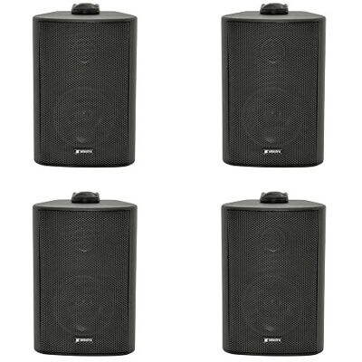 Adastra Altavoz de fondo (4 unidades, 100 V, 60 W, sistema PA), color negro Adastra Altavoz de fondo (4 unidades, 100 V, 60 W, sistema PA), color negro