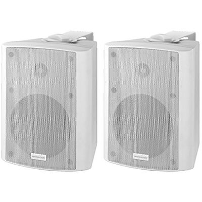 MONACOR MKA de 50set/WS activo de 2 Vías altavoz estéreo sistema de cajas, 2 x 20 W color blanco MONACOR MKA de 50set/WS activo de 2 Vías altavoz estéreo sistema de cajas, 2 x 20 W color blanco