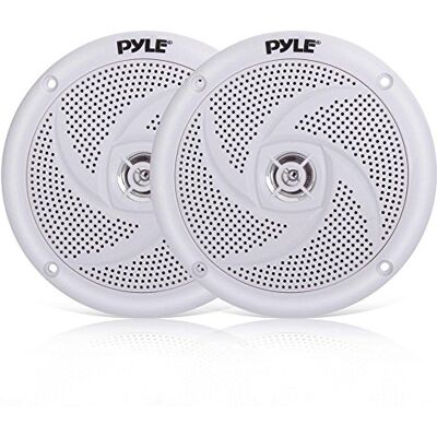Pyle Altavoces Marinos, 4”, Sonido Estereo, Exteriores, Resistentes al Agua y a la Intemperie, Potencia de 100V, 1 par Pyle Altavoces Marinos, 4”, Sonido Estereo, Exteriores, Resistentes al Agua y a la Intemperie, Potencia de 100V, 1 par