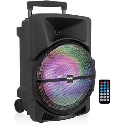 NOBU JAPAN Parlante PA portátil - Bluetooth, 1200W, LED, Radio FM NOBU JAPAN Parlante PA portátil - Bluetooth, 1200W, LED, Radio FM