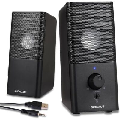 Bingxue Altavoz de Escritorio clásico h21, estéreo Completo, Fuente de alimentación USB, Altavoz de Juego Multimedia de Pantalla de Ordenador de 3,5 mm (Negro) Bingxue Altavoz de Escritorio clásico h21, estéreo Completo, Fuente de alimentación USB, Altavoz de Juego Multimedia de Pantalla de Ordenador de 3,5 mm (Negro)