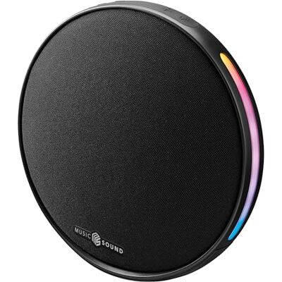 Music Sound Altavoz Bluetooth portátil Vora con 10 W de Potencia, Luces RGB sincronizadas al Ritmo de la música y hasta 6 Horas de autonomía, Negro Music Sound Altavoz Bluetooth portátil Vora con 10 W de Potencia, Luces RGB sincronizadas al Ritmo de la música y hasta 6 Horas de autonomía, Negro