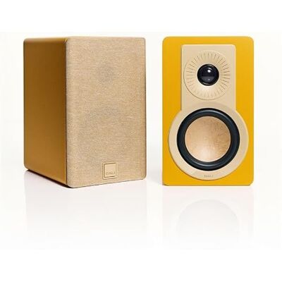 Dali KUPID Altavoces de estantería compactos pasivos HiFi Premium, diseño de 2 vías con woofer de 4,5 pulgadas y tweeter de 1 pulgada, incluye soporte de pared (par) – Oro amarillo Dali KUPID Altavoces de estantería compactos pasivos HiFi Premium, diseño de 2 vías con woofer de 4,5 pulgadas y tweeter de 1 pulgada, incluye soporte de pared (par) – Oro amarillo