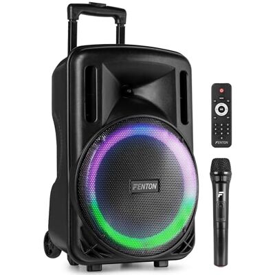 Fenton FT12LED Altavoz Activo Bluetooth USB 12" 700W Color Negro Bluetooth y USB incorporados, potencia de 700W, woofer de 12 pulgadas, para locales, discotecas y eventos al aire libre Fenton FT12LED Altavoz Activo Bluetooth USB 12" 700W Color Negro Bluetooth y USB incorporados, potencia de 700W, woofer de 12 pulgadas, para locales, discotecas y eventos al aire libre