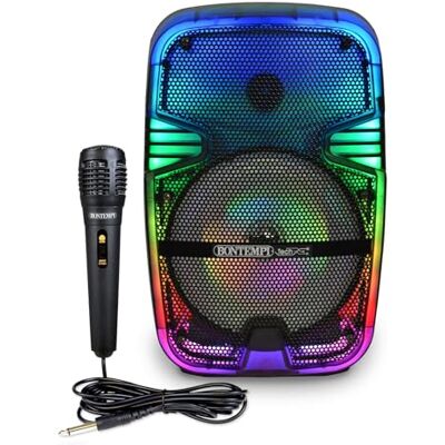 Bontempi Altavoz Acústico Luminoso Inalámbrico con Micrófono y Luces RGB, Mando a Distancia, Pantalla, Función TWS, 37x24x19.5 cm Bontempi Altavoz Acústico Luminoso Inalámbrico con Micrófono y Luces RGB, Mando a Distancia, Pantalla, Función TWS, 37x24x19.5 cm