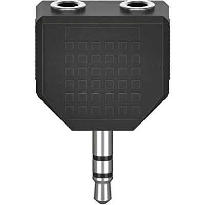Hama Adaptador Jack 3,5 mm 2 Auriculares Estéreo Negro Adaptador Jack 3,5 mm para conectar dos auriculares a una misma salida de audio. Negro Hama Adaptador Jack 3,5 mm 2 Auriculares Estéreo Negro Adaptador Jack 3,5 mm para conectar dos auriculares a una misma salida de audio. Negro