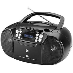Dual , 75961,DAB-P AA8210 Radio de casete con CD DAB(+)/FM Boombox Reproductor de CD Altavoz estéreo Puerto USB Entrada auxiliar Funcionamiento con alimentación/batería Portátil Negro Dual , 75961,DAB-P AA8210 Radio de casete con CD DAB(+)/FM Boombox Reproductor de CD Altavoz estéreo Puerto USB Entrada auxiliar Funcionamiento con alimentación/batería Portátil Negro