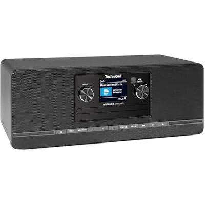 TechniSat DIGITRADIO 372 CD IR – Radio estéreo por Internet con Dab+, FM, CD, WiFi, Bluetooth, Pantalla a Color, USB, AUX, Salida Auriculares, Despertador, 10 W, App y Mando a Distancia Negro TechniSat DIGITRADIO 372 CD IR – Radio estéreo por Internet con Dab+, FM, CD, WiFi, Bluetooth, Pantalla a Color, USB, AUX, Salida Auriculares, Despertador, 10 W, App y Mando a Distancia Negro