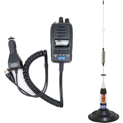 PNI Paquete de estación de Radio CB TTi TCB-H100 12V/24V, Roger Beep y Antena CB ML70 con imán Incluido. PNI Paquete de estación de Radio CB TTi TCB-H100 12V/24V, Roger Beep y Antena CB ML70 con imán Incluido.
