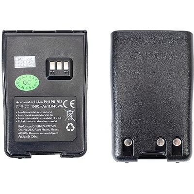 PNI Batería PB-R18 para emisora de Radio portátil PMR R18, Li-Ion, 1600mAh, 7,4V PNI Batería PB-R18 para emisora de Radio portátil PMR R18, Li-Ion, 1600mAh, 7,4V